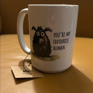 Charming White and Black Monster Mug for Dining